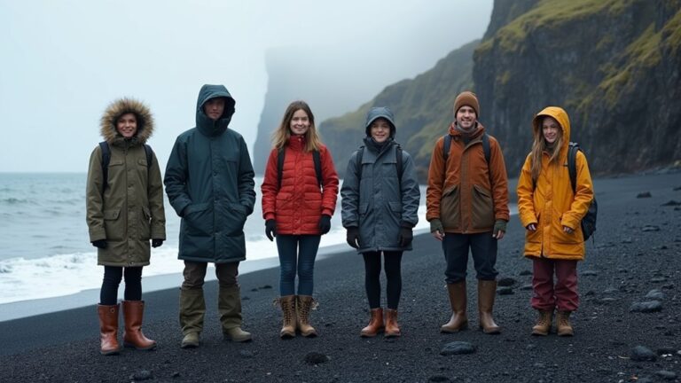 layered waterproof cold weather clothing